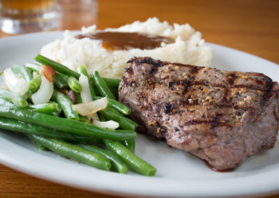 Gramma's Kitchen Steak with Mashed Potatoes and Green Beans