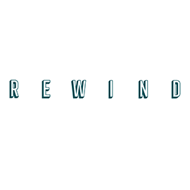 Rewind Hotel White & Green Logo