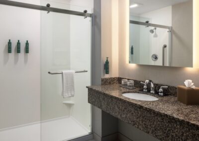 Ironwood Lodge Bathroom Sink and Shower
