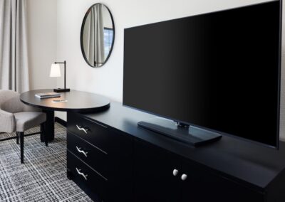 Ironwood Lodge Room TV Stand and Desk with Chair